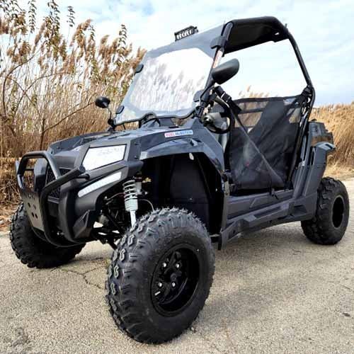 AYW-009.1.jpg 200cc Highlander UTV Fuel Injected Utility Vehicle Gas Golf Cart Alternate Fully Loaded – YK200U – BLACK - Image 1