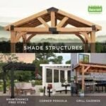 16×12 trenton modern steel pergola with sail shade soft canopy - Image 9